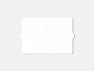 Fototapeta premium Folder die cut mock up template with realistic details, perfect for showcasing designs in a professional manner, stationery, empty