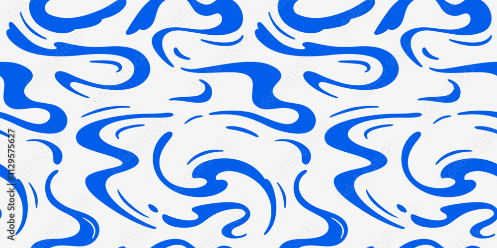 Poster abstract water seamless pattern. vector ripple wave texture. splash of sea water background
