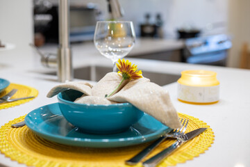 table setting for a dinner