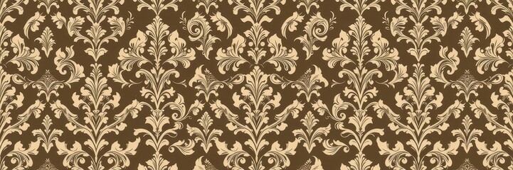 Intricate floral and swirl pattern in a soft pastel color palette, elegant, wallpaper, decor