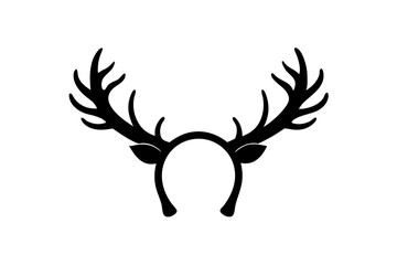 Deer headband. Reindeer mask. silhouette Vector.