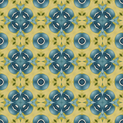 Patrón sin costuras Original. Colores. Formas. Estampa. Textura. Fondo. Caleidoscopio. Simétrico. Infinito