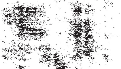 Grunge background. Black and white vector. Abstract texture of dust, dirt, stains. Grunge overlay layer. Distressed texture. Rough, scratch, splatter grunge pattern.