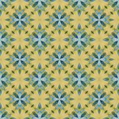 Patrón sin costuras Original. Colores. Formas. Estampa. Textura. Fondo. Caleidoscopio. Simétrico. Infinito