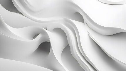 An abstract white background design, leaving space for text.