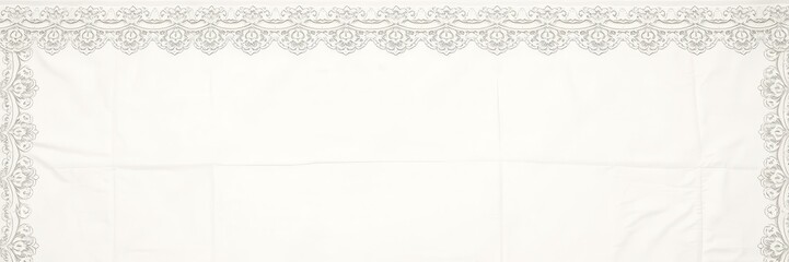 Vintage white cloth texture with delicate lace trim, creating a seamless background for a nostalgic and elegant atmosphere, background, elegant, atmosphere