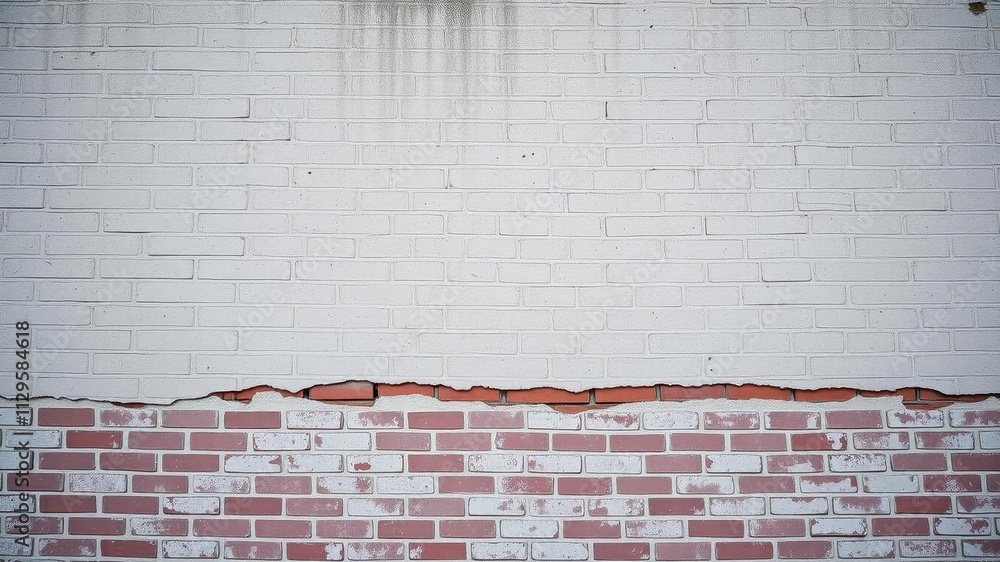 Poster white brick wall background perfect for adding a rustic touch to any design projects, backdrop, back