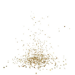 3D rendered floated golden coins isolated on transparent background 