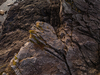 Rocky Coastal Terrain on Vancouver Island at Sunset