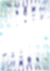 An abstract transparent wavy vignette design element overlay.