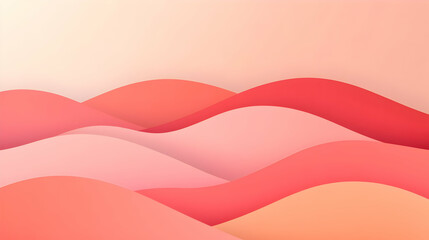 Fototapeta premium Abstract pink and coral waves background.