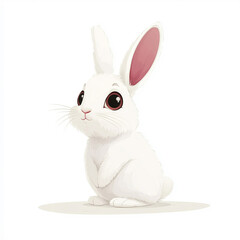 Obraz premium white rabbit on white