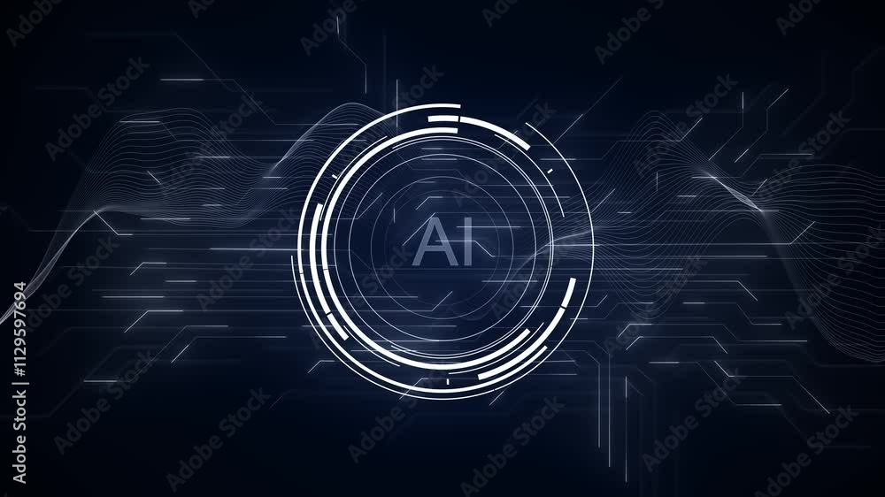 Poster ai artificial intelligence technology innovation, digital advancements. deep machine learning big da