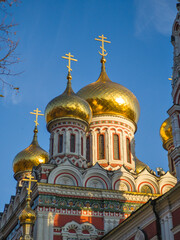 Autumn view Russian church in town of Shipka, Bulgaria