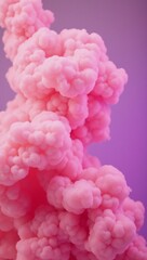 Fototapeta premium Pastel-colored smoke backdrop with a blend of pink and purple hues forming an overall abstract fumigation effect