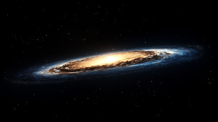 View of the cosmos with a detailed spiral galaxy at the center