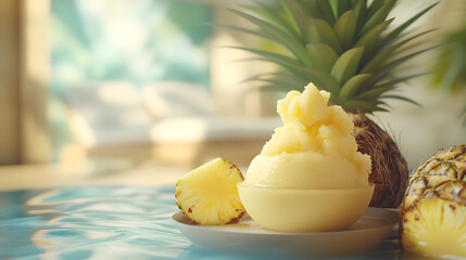 Tropical Pineapple Coconut Sorbet