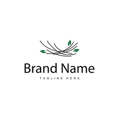 Fototapeta premium Bird's Nest Logo, Simple Bird House Illustration Templet Design Vector