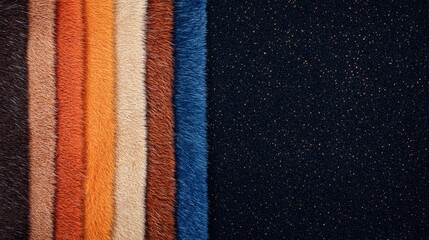 Fur fabric samples arranged to highlight their plush textures, natural patterns, and premium quality for crafting and textile design.