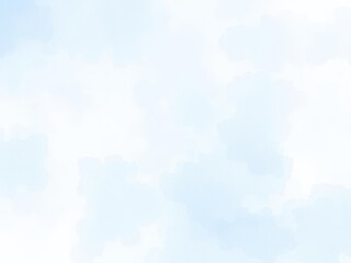 Abstract light blue watercolor background with soft and delicate streaks of paint, texture, artistic