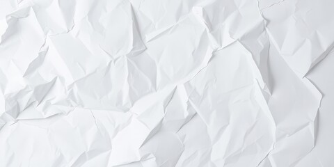 Obraz premium A crumpled white paper with gentle folds and creases, creating a textured surface, pattern, background
