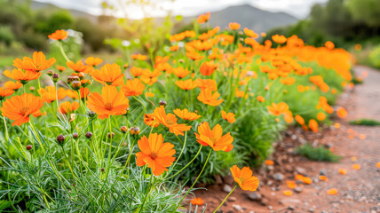 artificial background on natural themes. white flowers, trees