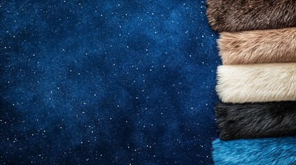 Obraz premium Fur swatches in various textures and designs, displayed to highlight their natural appeal and suitability for creative textile projects.