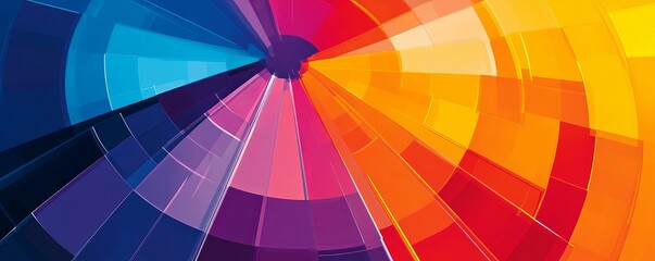 Obraz premium Colorful abstract pie chart design showcasing vibrant hues and patterns