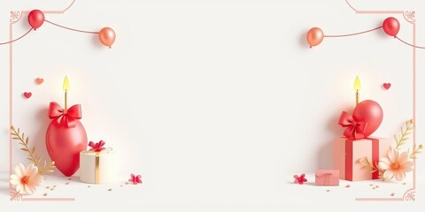 Horizontal greeting card mockup template with blank interior to showcase designs or messages for special occasions like birthdays, holidays, or weddings, design, mockup