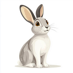 Obraz premium white rabbit isolated on white