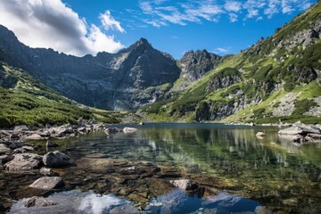 Mountain lake in High Tatras, Slovakia