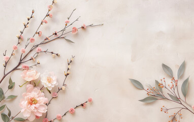 Vintage floral texture art background
