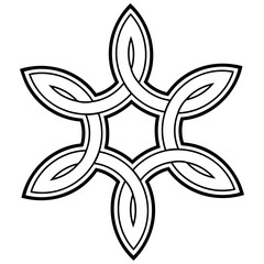 celtic trinity triquetra knot endless for tattoo icon logo. vector illustration.  