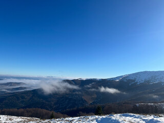 Snow covered mountains