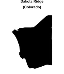 Dakota Ridge (Colorado) blank outline map