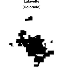 Lafayette (Colorado) blank outline map