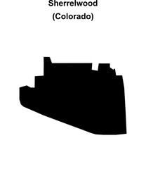 Sherrelwood (Colorado) blank outline map