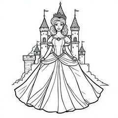 Fototapeta premium creative and fun kids' coloring illustration