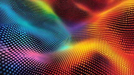 Abstract Colorful Wave Pattern Dots Design