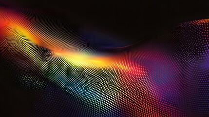 Abstract Colorful Dotted Wave Pattern Design