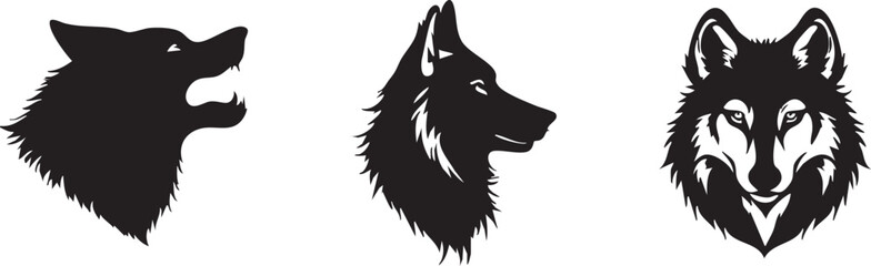 Howling Wolf Vector for Wilderness Designs
