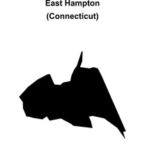 East Hampton (Connecticut) blank outline map