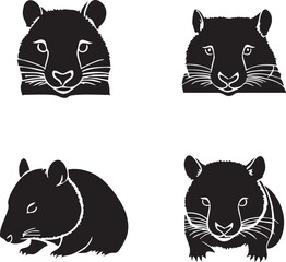 Adorable Wombat Silhouette Vector for Creative Designs
