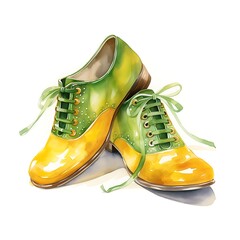 Green boots with white polka dots celebrating saint patricks day with irish fashion