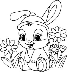 Adorable Baby Animals Coloring Page for Kids &ndash; Fun and Educational Activity, Creative Coloring Page, Playful Designs