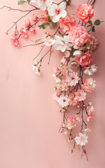 Vintage floral texture art background