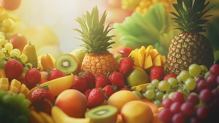 A Colorful Arrangement Of Fresh Summer Fruits