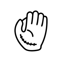 Fototapeta premium Baseball glove icon for catching