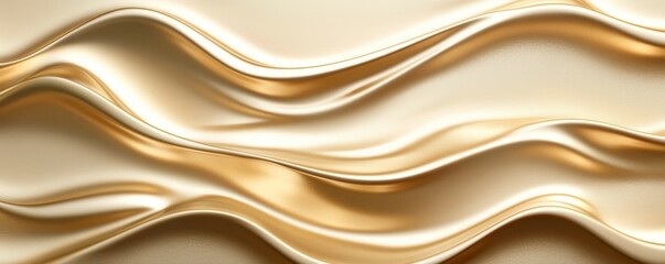 Obraz premium Wavy lines, metallic sheen, sophisticated backdrop, illustration