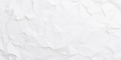 Crumpled white paper with soft shadows on a white background, concept, light